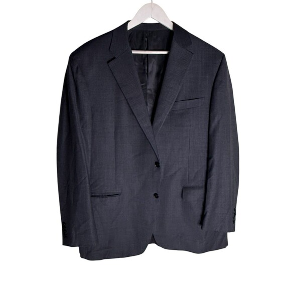 Canali Classic Fit Charcoal Suit Set Wool Size 46L